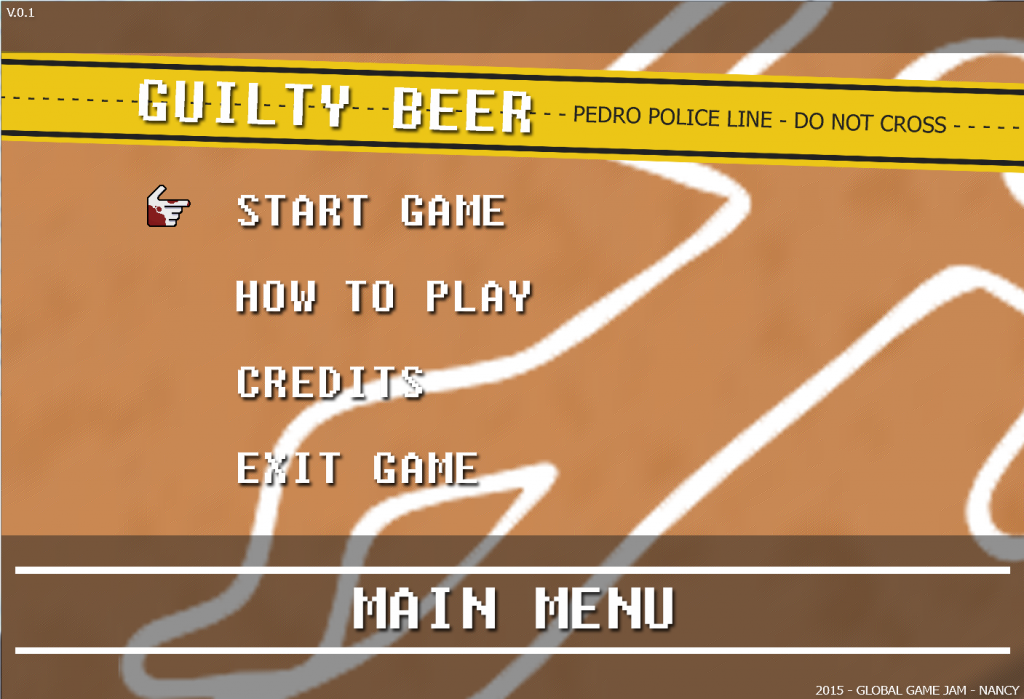 Guilty Beer - Game design - Title Screen